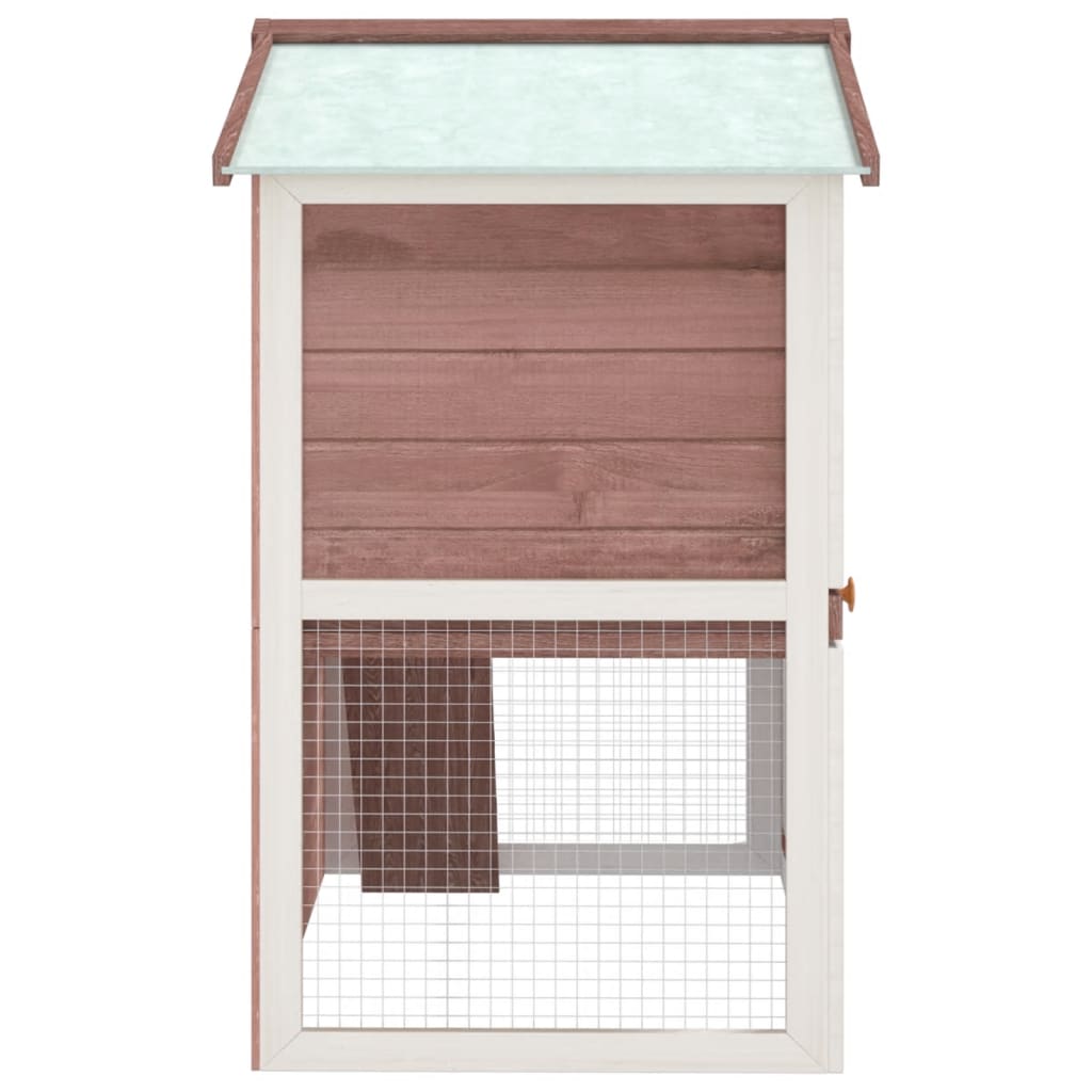 Outdoor Rabbit Hutch 3 Doors Wood