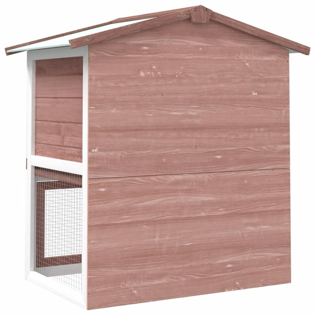 Outdoor Rabbit Hutch 3 Doors Wood