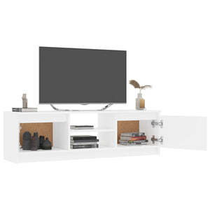 Tv Cabinet White 120X30x35.5 Cm Engineered Wood