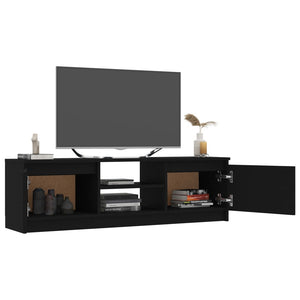 Tv Cabinet Black 120X30x35.5 Cm Engineered Wood