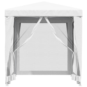 Party Tent With 4 Mesh Sidewalls 2X2 White