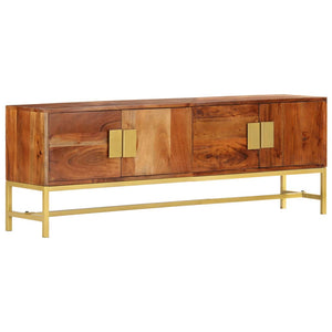 Tv Cabinet 140X30x50 Cm Solid Acacia Wood