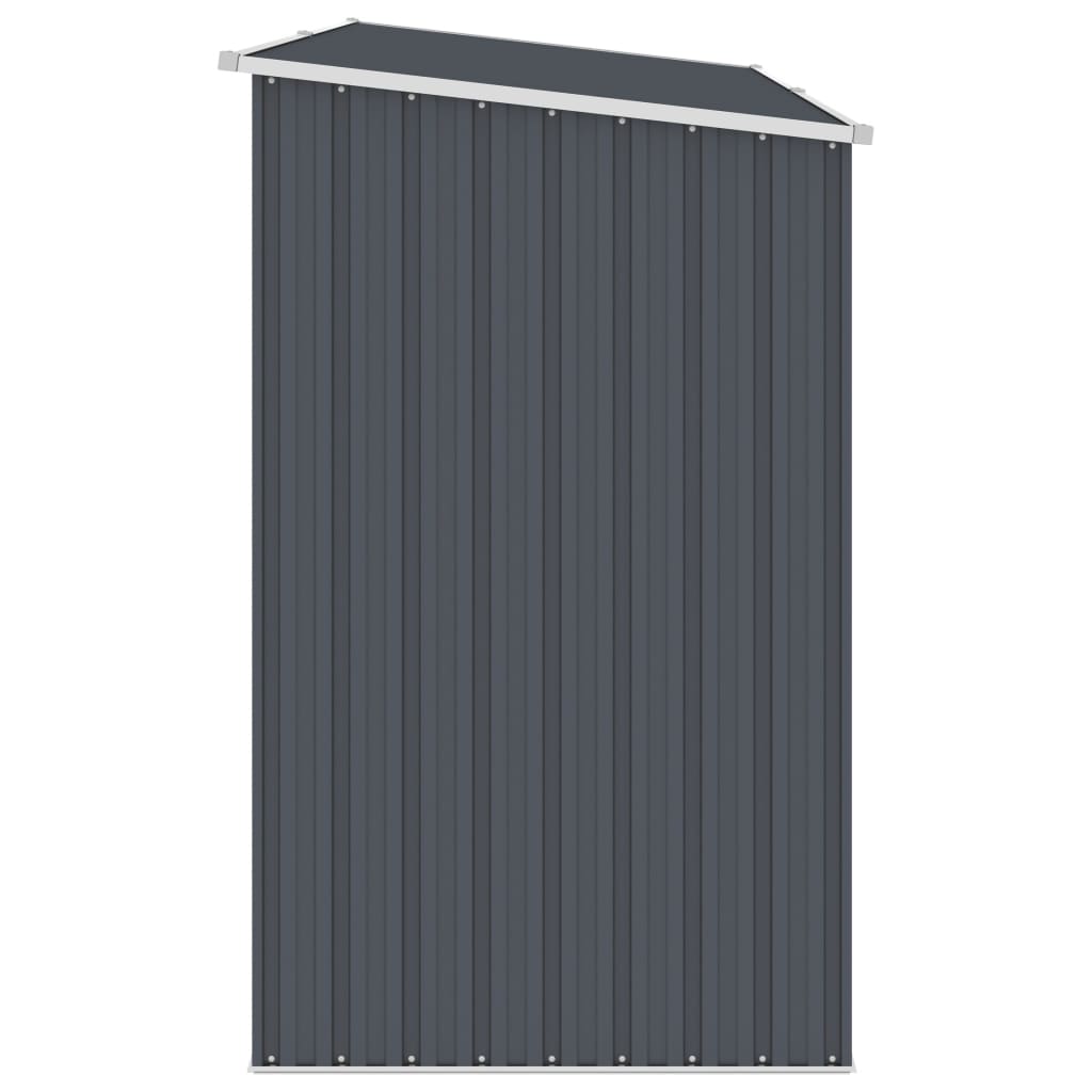 Garden Firewood Shed Anthracite 245X98x159 Cm Galvanised Steel