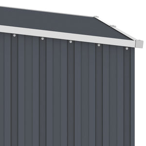 Garden Firewood Shed Anthracite 245X98x159 Cm Galvanised Steel