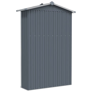 Garden Shed Grey 116X45x175 Cm Galvanised Steel