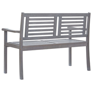 2-Seater Garden Bench 120 Cm Solid Eucalyptus Wood