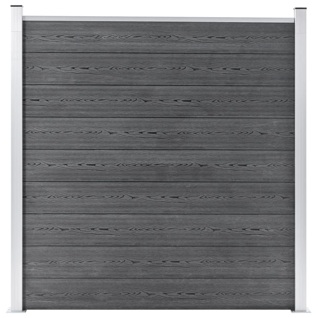 Garden Fence Wpc 180X186 Cm Grey