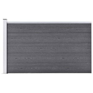 Garden Fence Wpc 175X105 Cm Grey