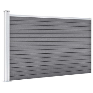 Garden Fence Wpc 175X105 Cm Grey