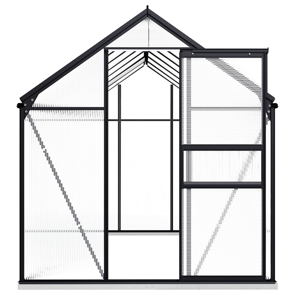 Greenhouse With Base Frame Anthracite Aluminium 8.17 M