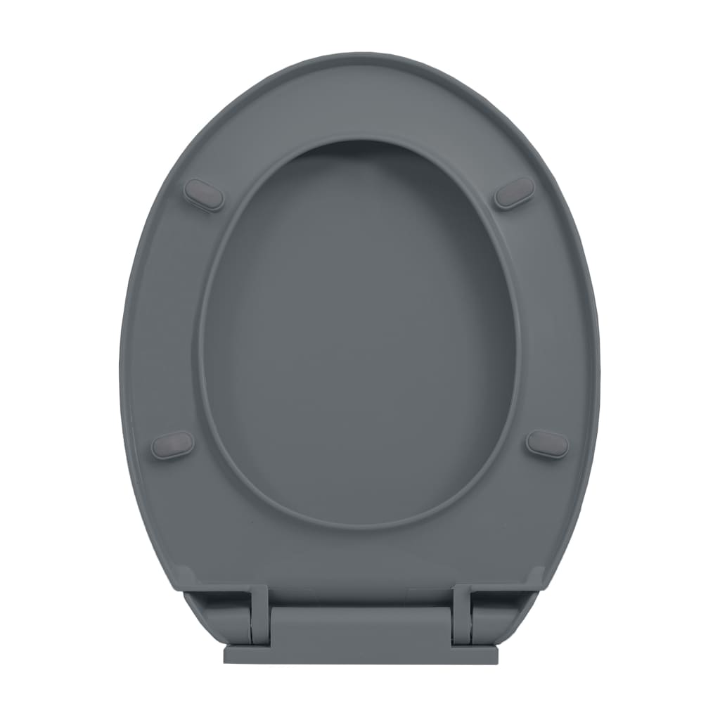 Soft-Close Toilet Seat Grey Oval