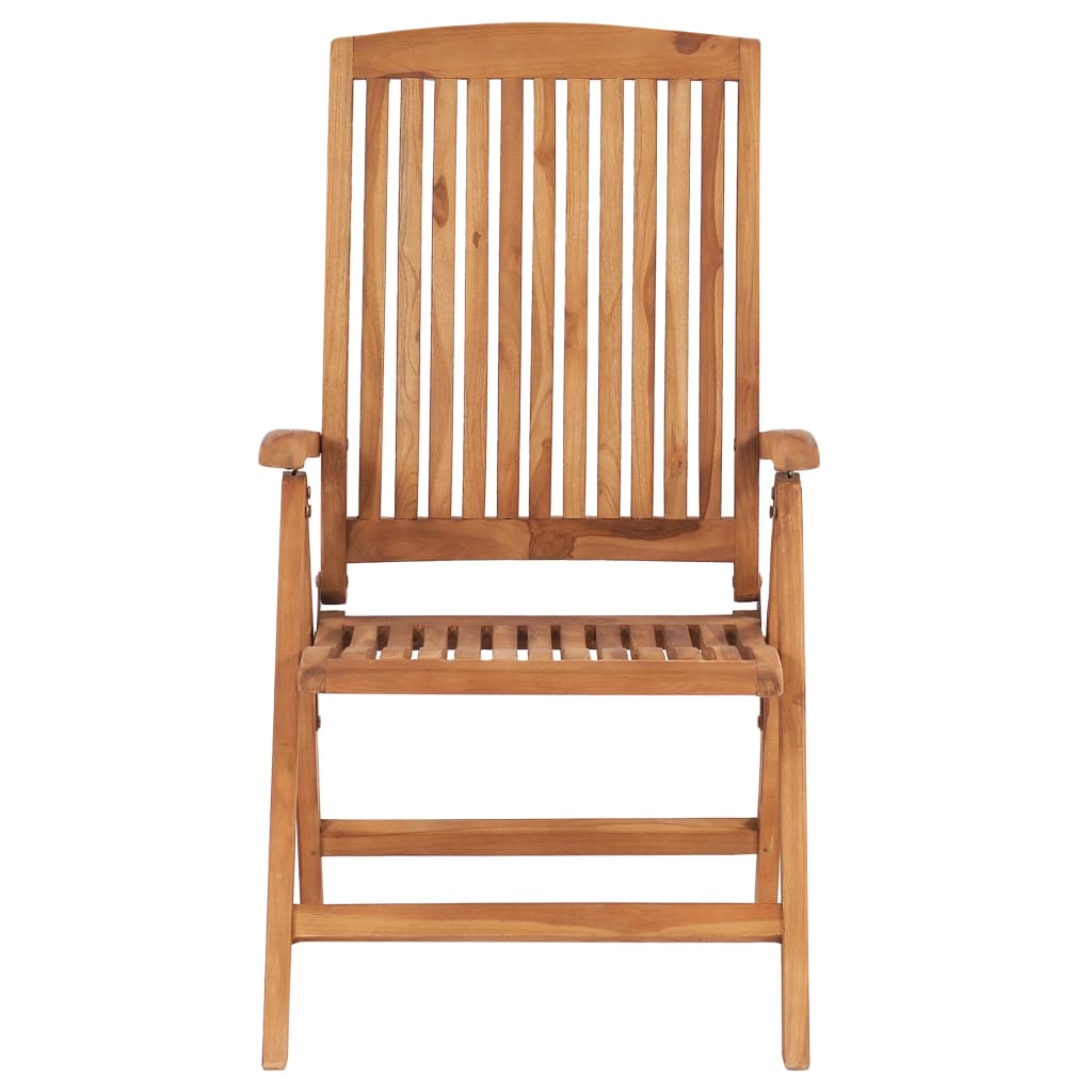 Reclining Garden Chairs 2 Pcs Solid Teak Wood