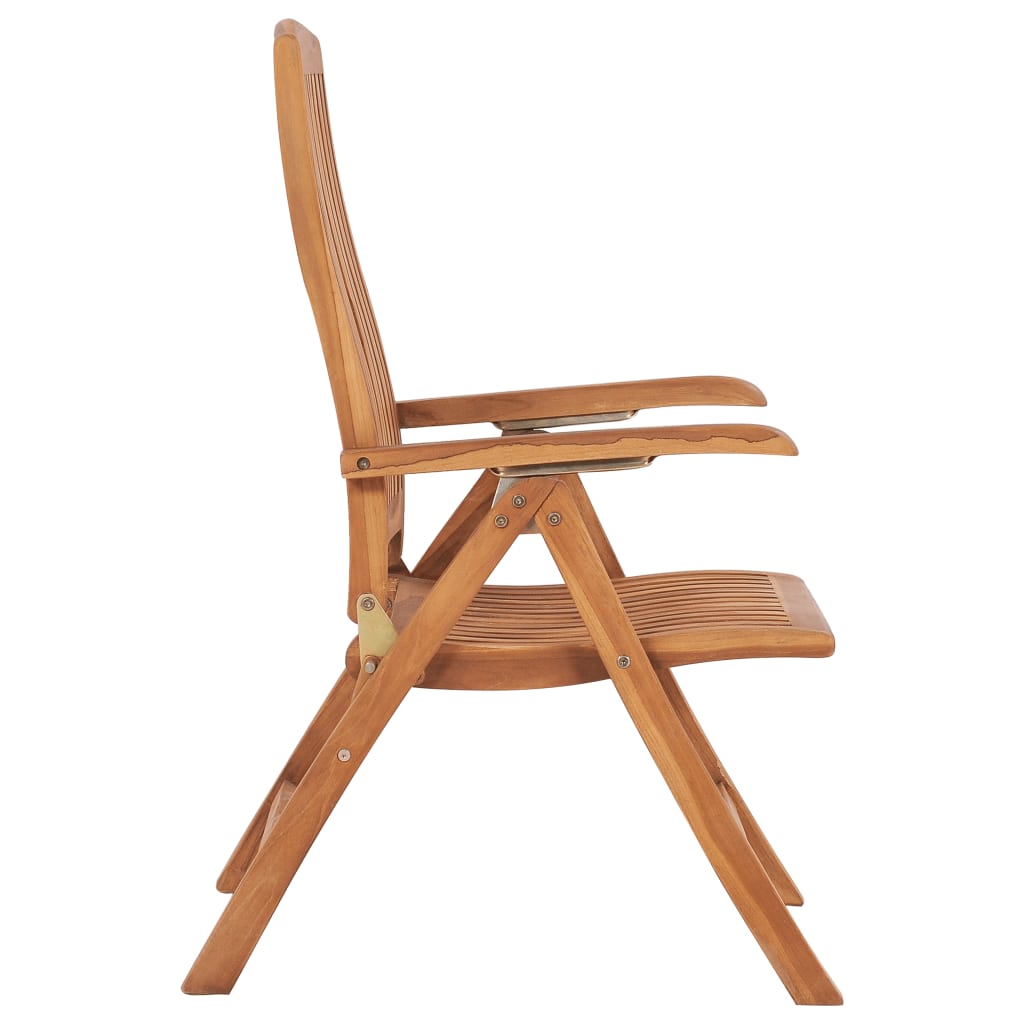 Reclining Garden Chairs 2 Pcs Solid Teak Wood