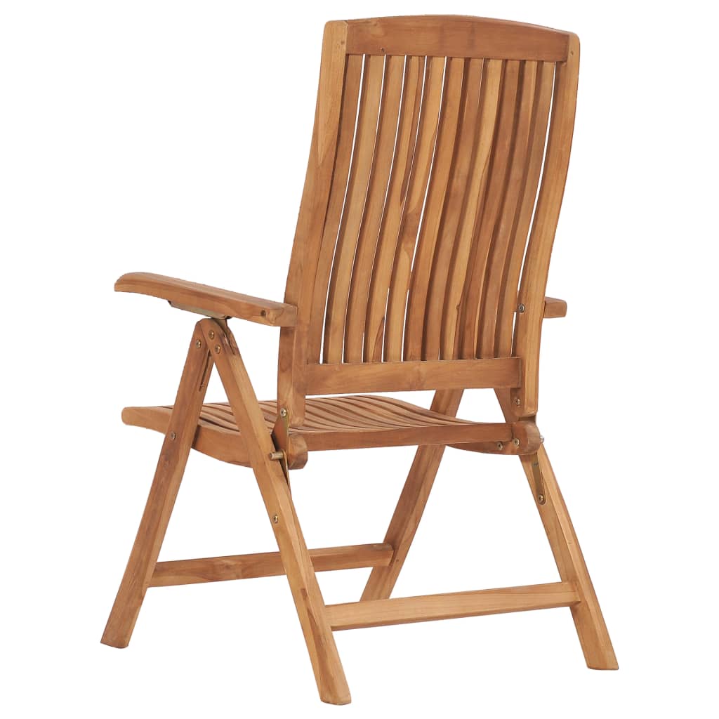 Reclining Garden Chairs 2 Pcs Solid Teak Wood