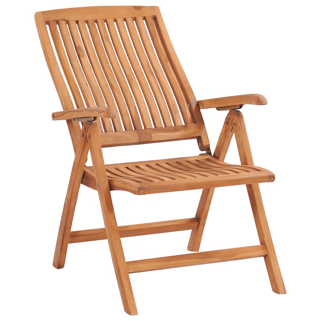 Reclining Garden Chairs 2 Pcs Solid Teak Wood