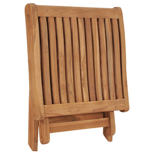 Folding Footrest 46.5X49x41.5 Cm Solid Teak Wood