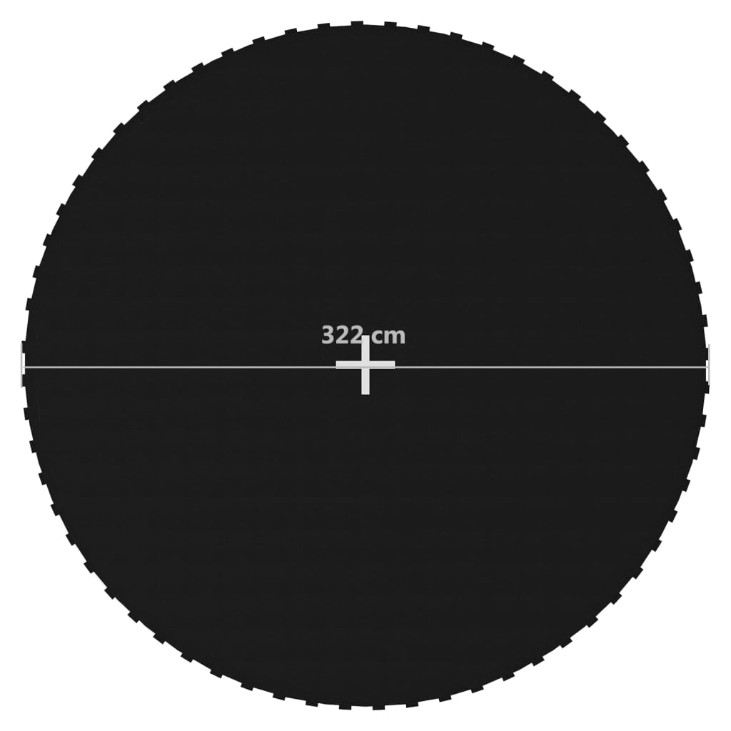 Jumping Mat Fabric Black For 12 Feet/3.66 Round Trampoline