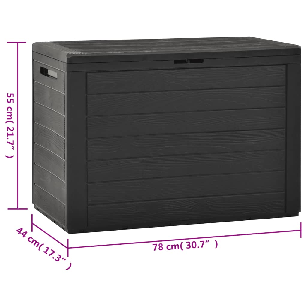 Garden Storage Box Anthracite 78X44x55 Cm