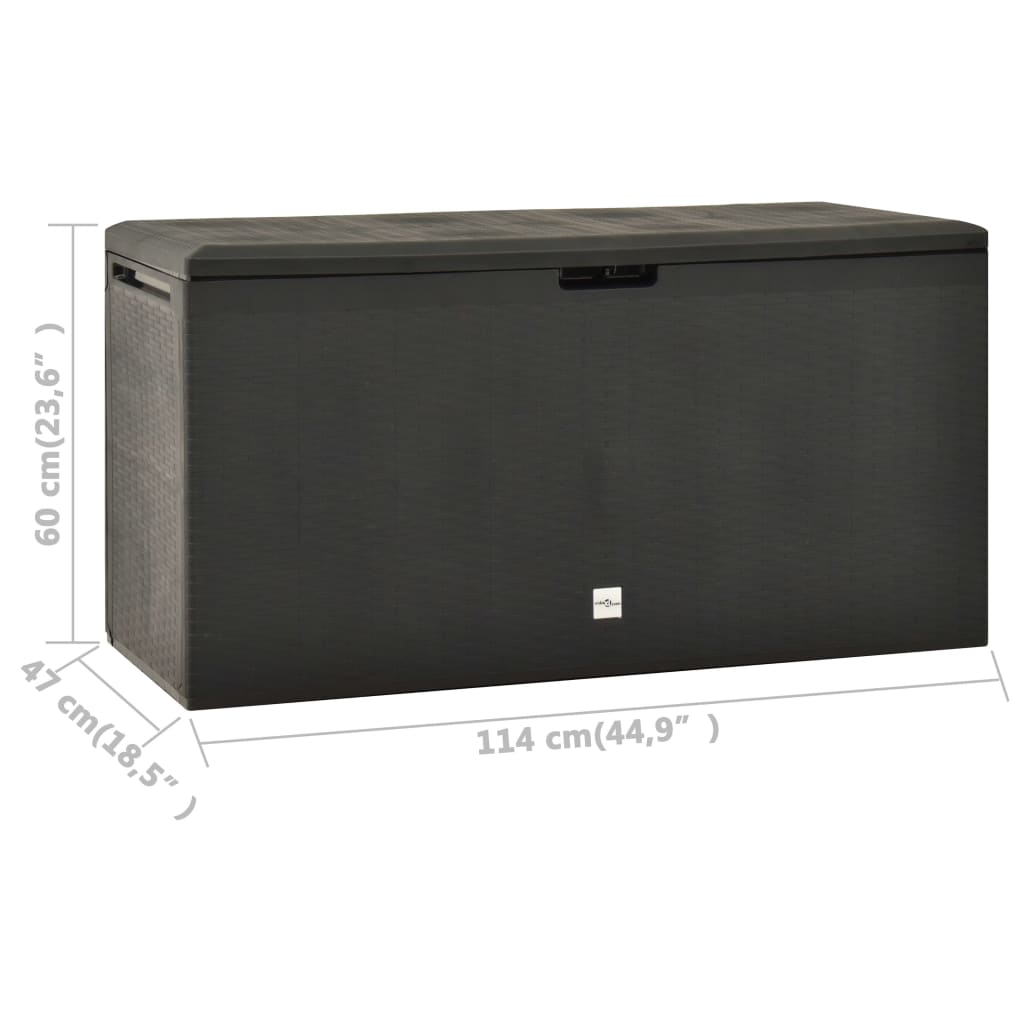 Garden Storage Box Anthracite 114X47x60 Cm