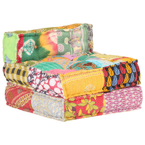 Modular Pouffe Patchwork Fabric