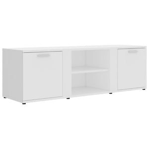 Tv Cabinet White 120X34x37 Cm Engineered Wood