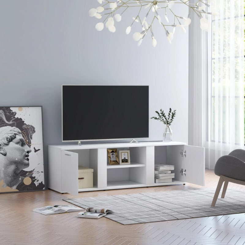 Tv Cabinet White 120X34x37 Cm Engineered Wood