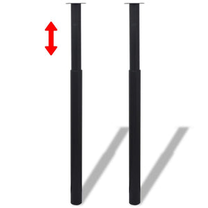 Telescopic Table Legs 4 pcs Black 710 mm 1100 mm