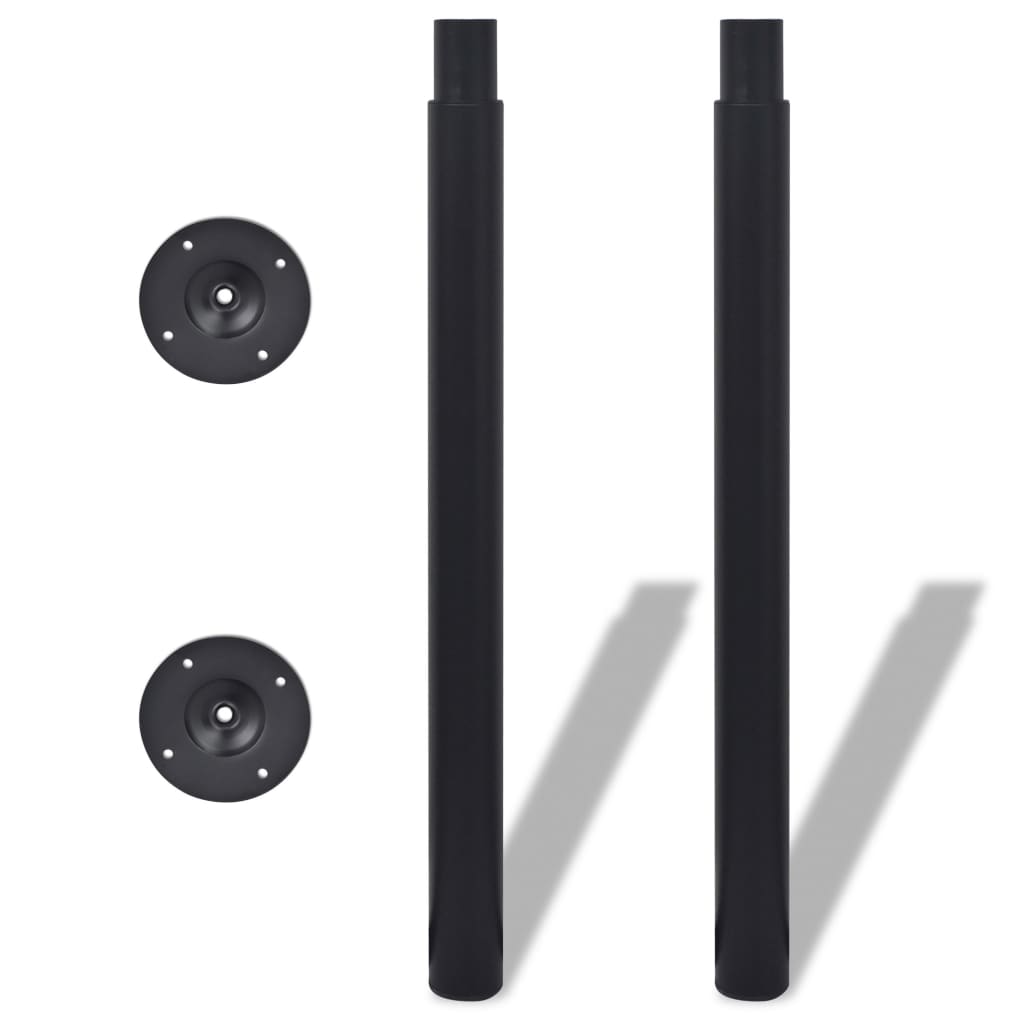 Telescopic Table Legs 4 pcs Black 710 mm 1100 mm