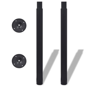 Telescopic Table Legs 4 pcs Black 710 mm 1100 mm