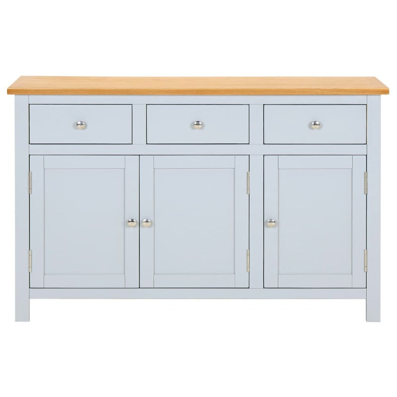 Sideboard 110X33.5X70 Cm Solid Oak Wood