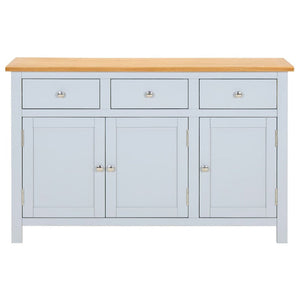 Sideboard 110X33.5X70 Cm Solid Oak Wood