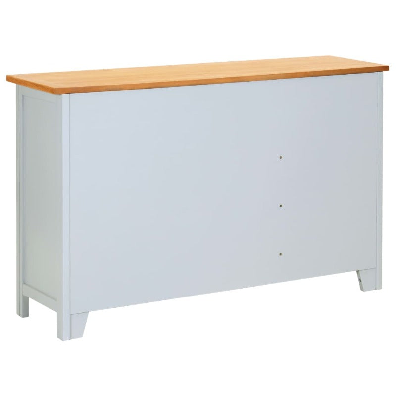 Sideboard 110X33.5X70 Cm Solid Oak Wood