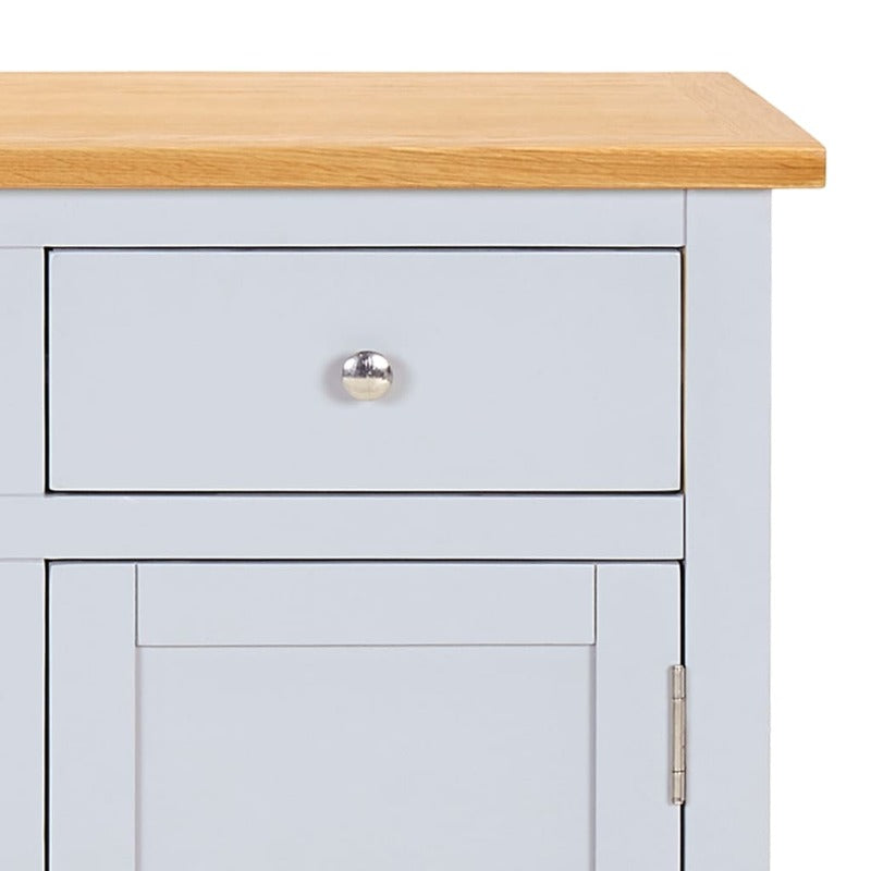 Sideboard 110X33.5X70 Cm Solid Oak Wood