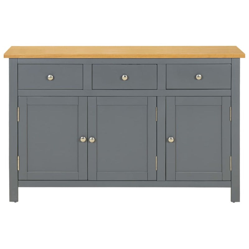 Sideboard 110X33.5X70 Cm Solid Oak Wood