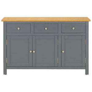 Sideboard 110X33.5X70 Cm Solid Oak Wood