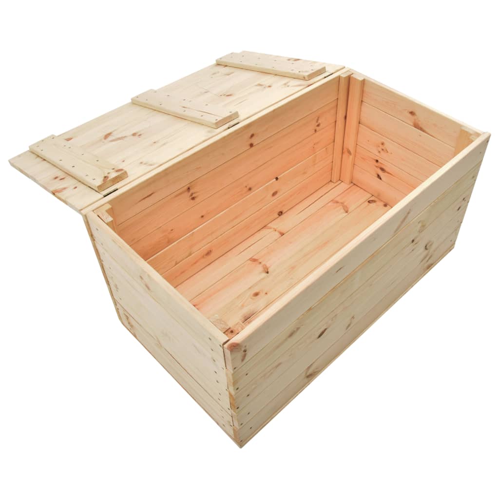 Storage Box 100X54x50.7 Cm Solid Pine Wood