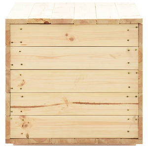 Storage Box 100X54x50.7 Cm Solid Pine Wood