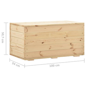 Storage Box 100X54x50.7 Cm Solid Pine Wood