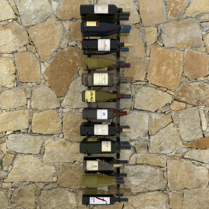 Wall-Mounted Wine Rack For 36 Bottles Black Iron