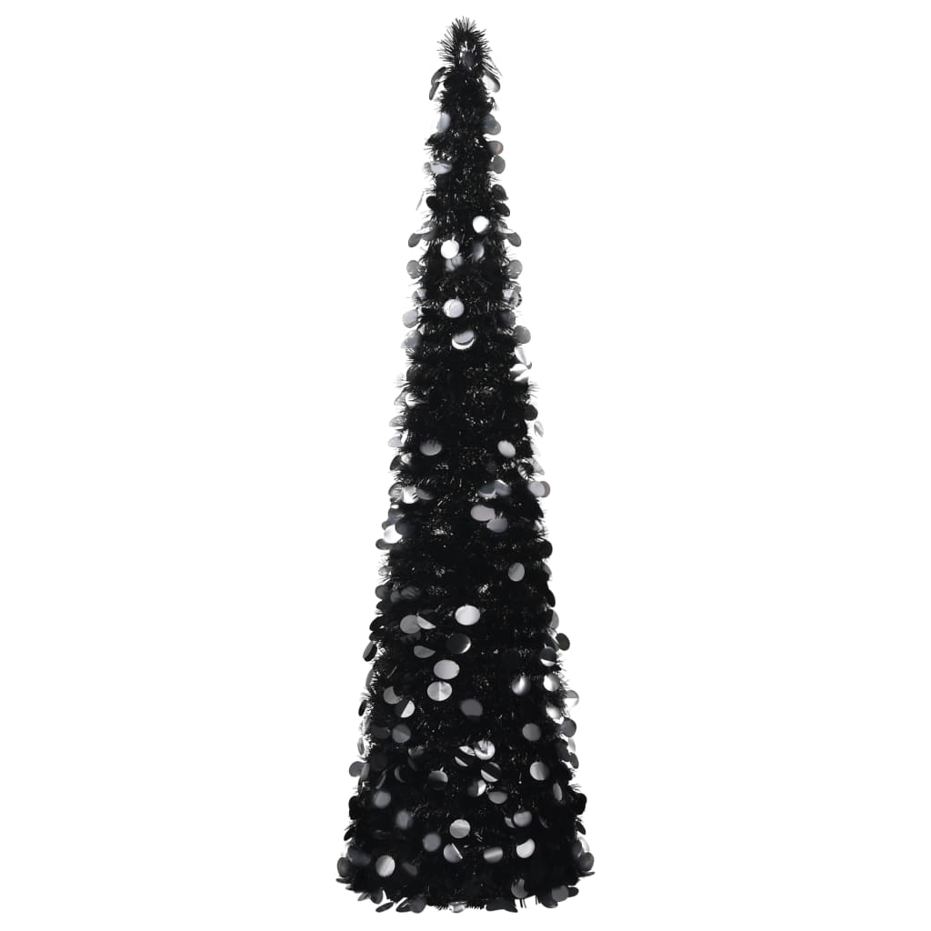 Pop-Up Artificial Christmas Tree Black 180 Cm Pet