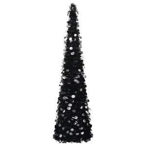 Pop-Up Artificial Christmas Tree Black 180 Cm Pet