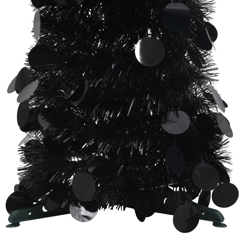 Pop-Up Artificial Christmas Tree Black 180 Cm Pet