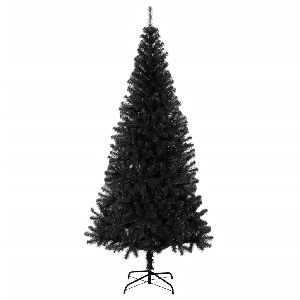 Artificial Christmas Tree With Stand Black 180 Cm Pvc