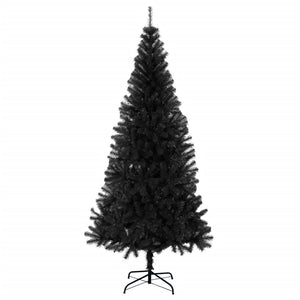Artificial Christmas Tree With Stand Black 180 Cm Pvc