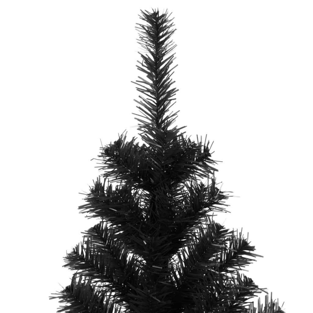 Artificial Christmas Tree With Stand Black 180 Cm Pvc