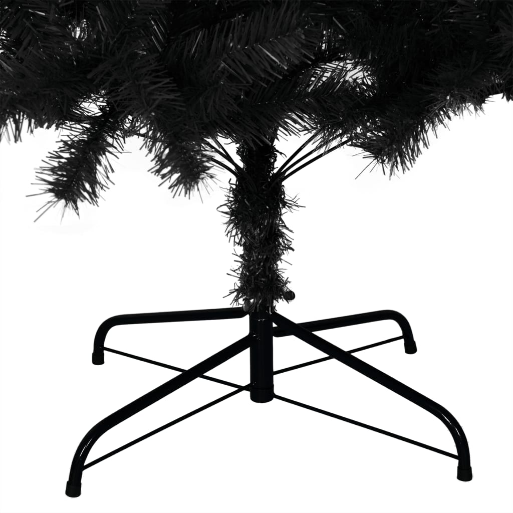Artificial Christmas Tree With Stand Black 180 Cm Pvc