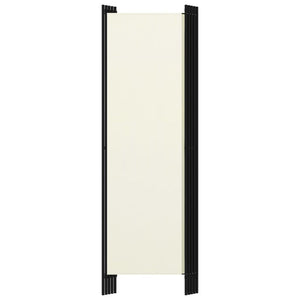 5-Panel Room Divider Cream White 250X180 Cm