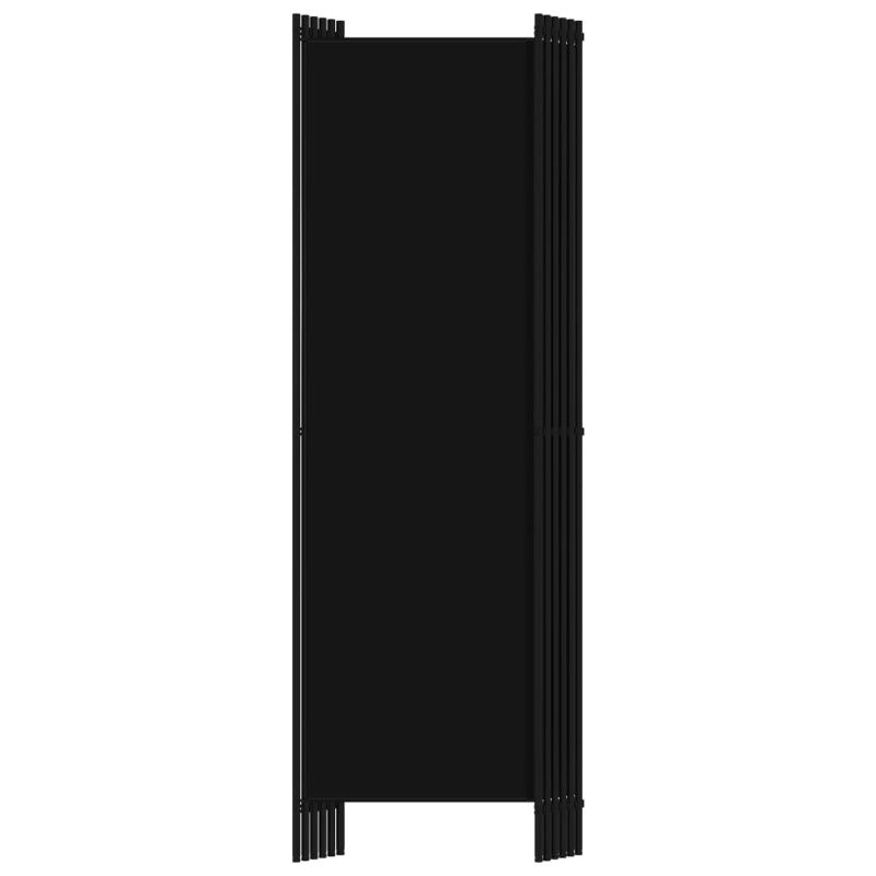 6-Panel Room Divider Black 300X180 Cm