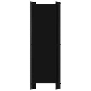 6-Panel Room Divider Black 300X180 Cm