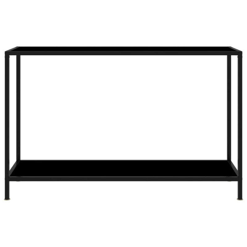 Console Table Black 120X35x75 Cm Tempered Glass